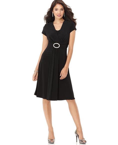 shop macy's black dress|ladies black casual dress.